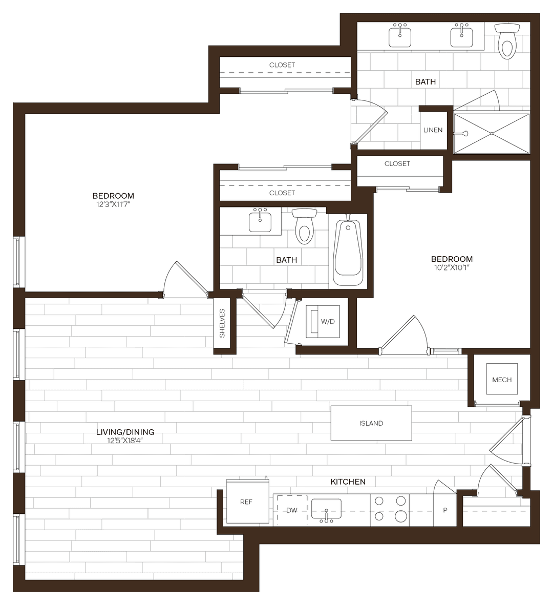 floorplan of 886